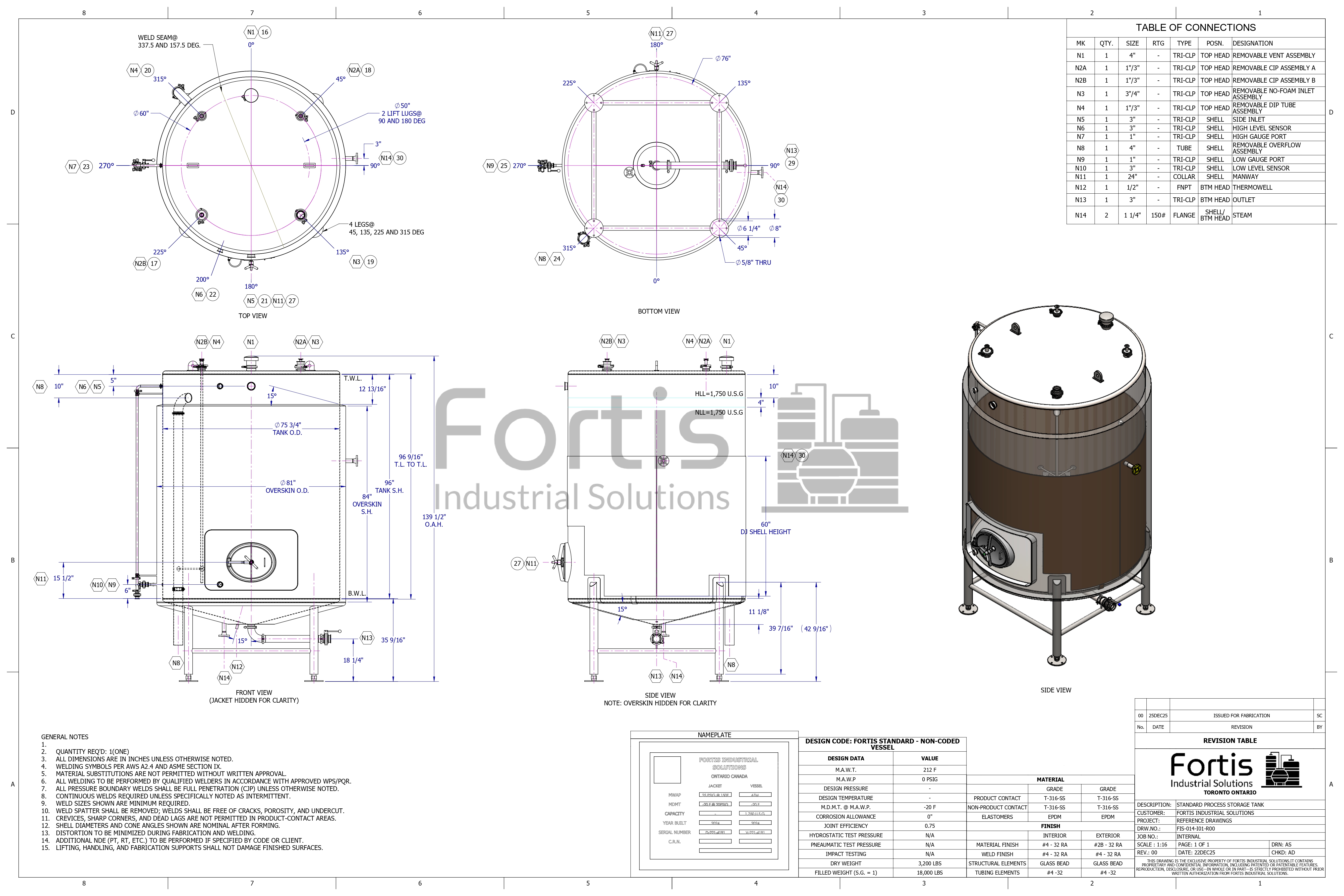 Storage Tank Assembly drawing
