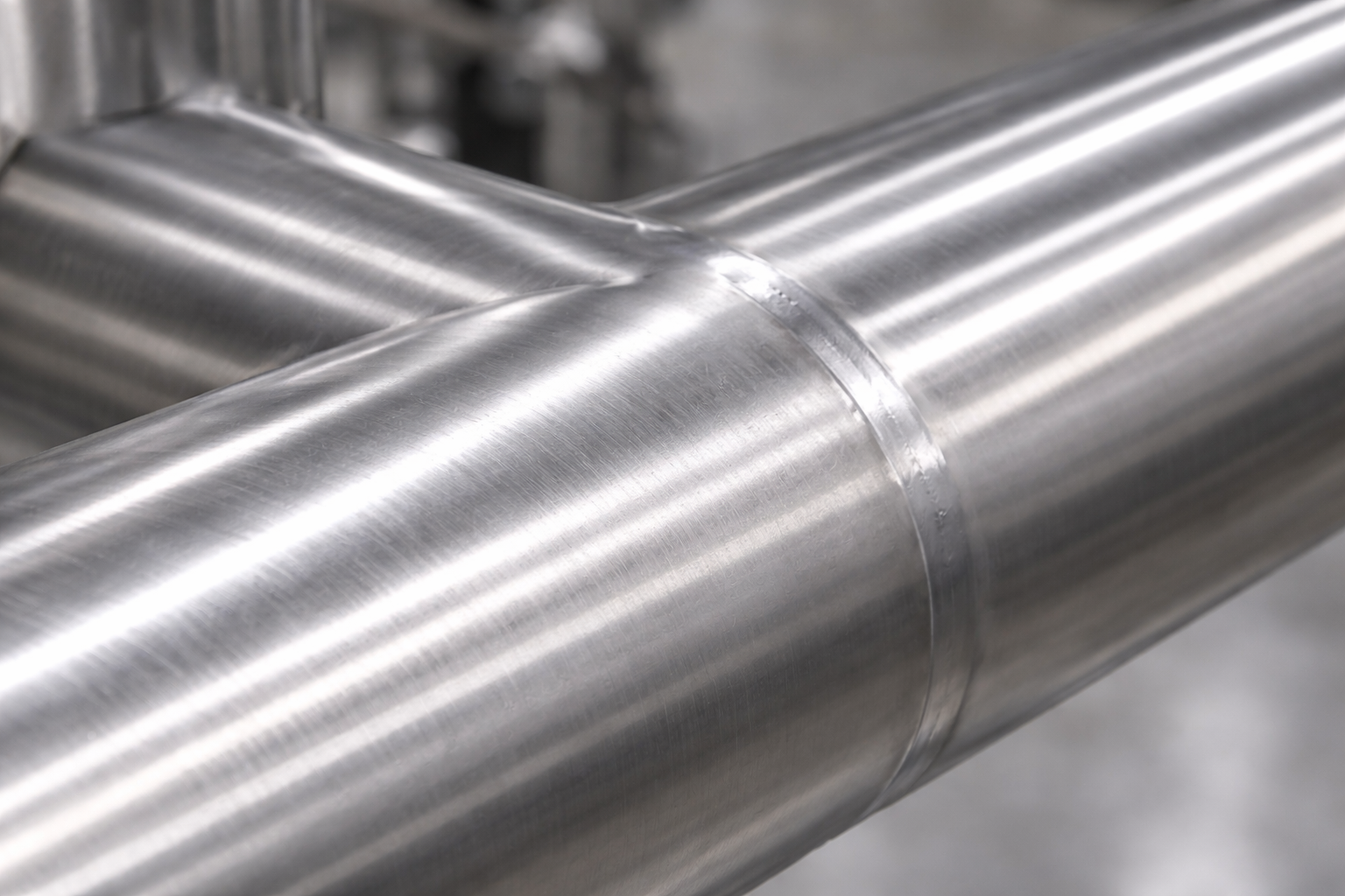 Mirror finish stainless steel surface