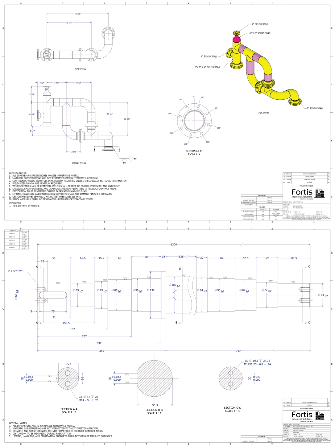 Stainless steel CAD design and drafting services