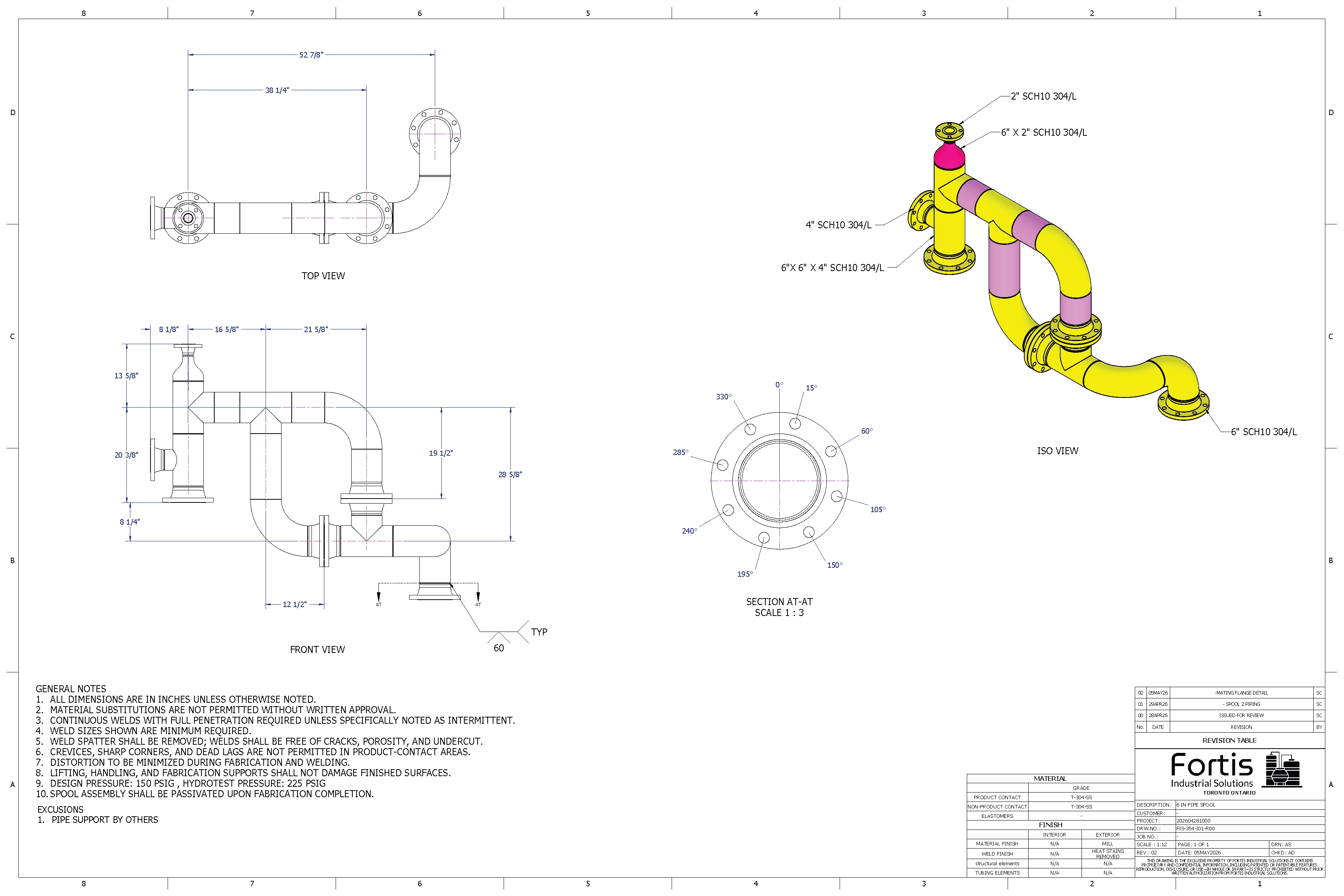 Stainless steel CAD design and drafting services